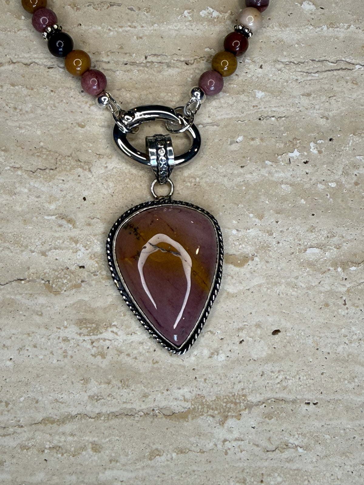 Mookite Necklace and Pendant - Silver Plated