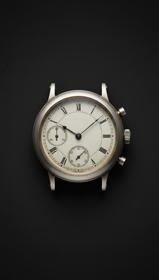 Antique Silver Chronograph Watch