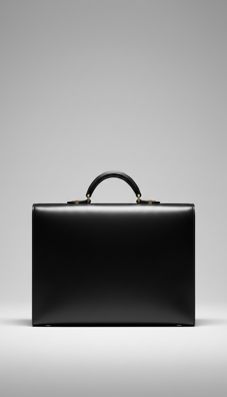 Obsidian Italian Leather Briefcase