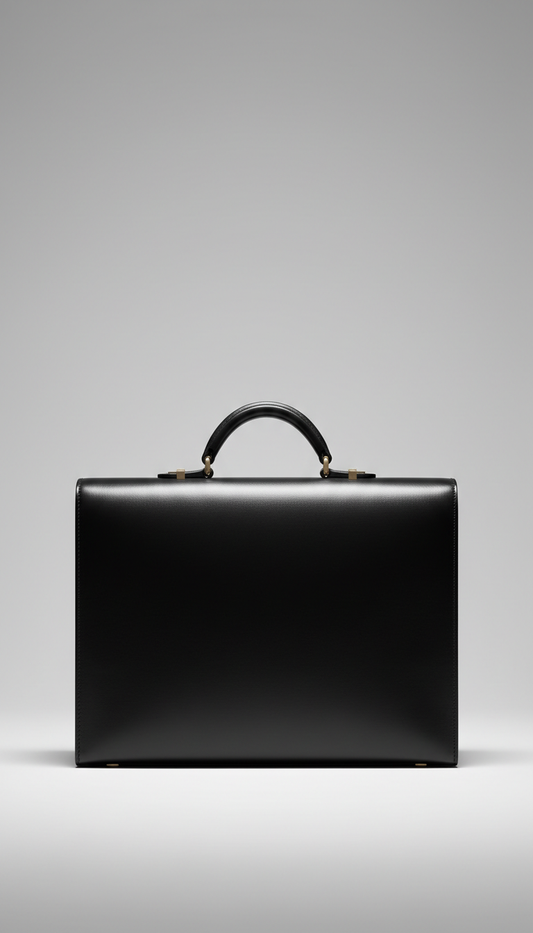 Obsidian Italian Leather Briefcase